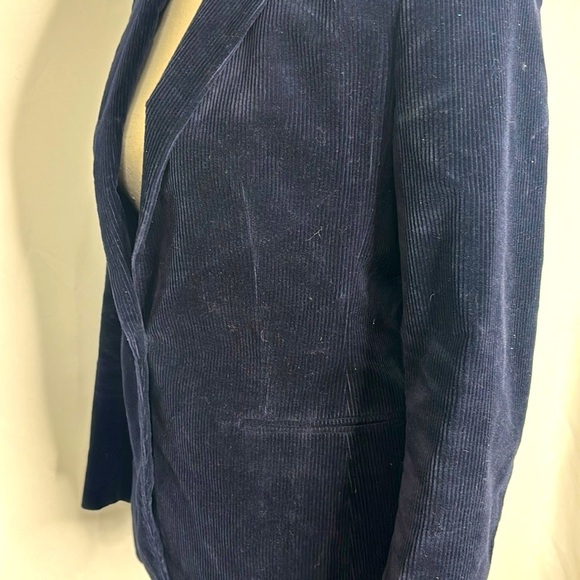 Theory Deep Navy Power Corduroy One Button Blazer/Jacket - Picture 6 of 7
